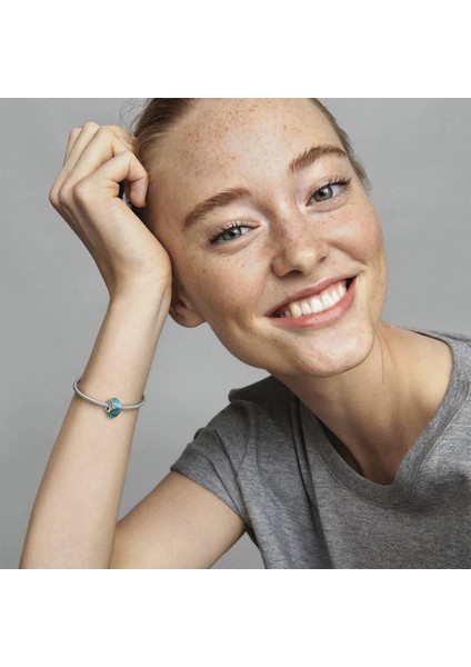 Folyolu Fasetli Yeşil Murano Camlı Gümüş Charm - NUR-CM00354 modelleri