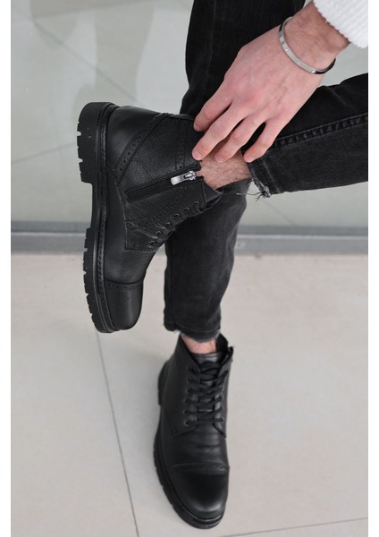 Harold Erkek Kahverengi Garantili Deri Soğuk Geçirmez Kaymaz Kauçuk Taban Bot HAROLD-7145 modelleri