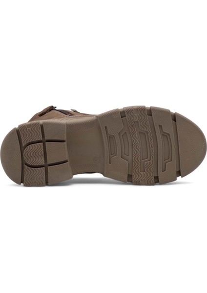 8893 Kadın Deri Bot - Koyu Bej - 36 indirimleri