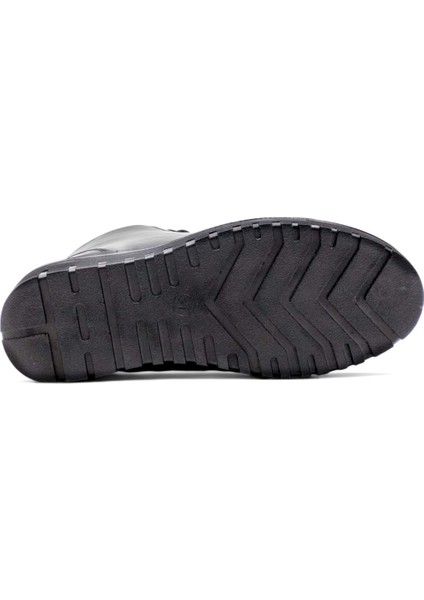 7685-1 Kadın Hakiki Deri Comfort Bot - Siyah - 36
