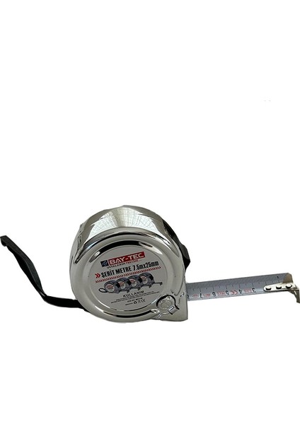 Otomatik Krom Şerit Metre 5 Metre x 18 mm
