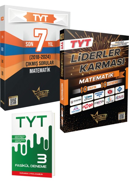 TYT Matematik Son 7 Yıl Çıkmış Sorular ve 10 Deneme Sınavı +3 Genel Deneme