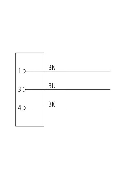 7000-08041-6100500 M8 Dişi 0° 3 Kutuplu 5 Metre