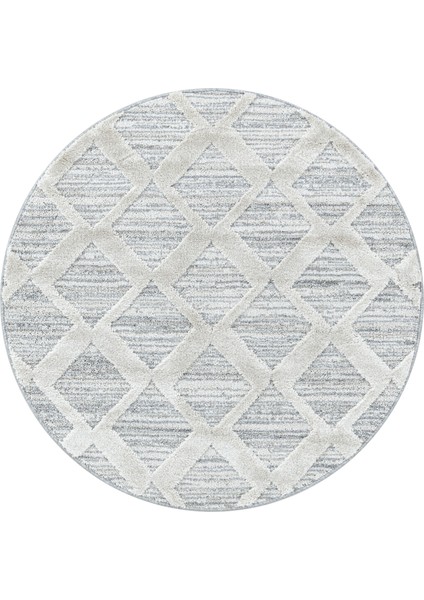 Yuvarlak Modern Iskandinav Yumuşak Bukle Kabartmalı Kare Desenli Halı Gri Oturma-Salon Mutfak Halısı fiyatları