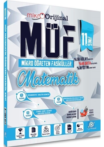 Orijinal Mikro 11. Sınıf Matematik Möf Mikro Öğreten Fasiküller