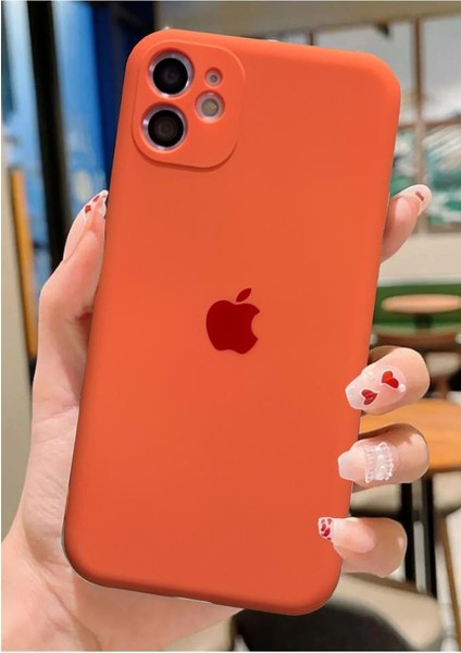 Apple iPhone 11 Uyumlu Logolu Lansman Içi Kadife Kılıf