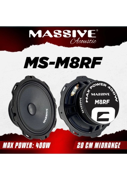MS-M8RF 400 Wat 200 Rms 20 cm Profesyonel Midrange