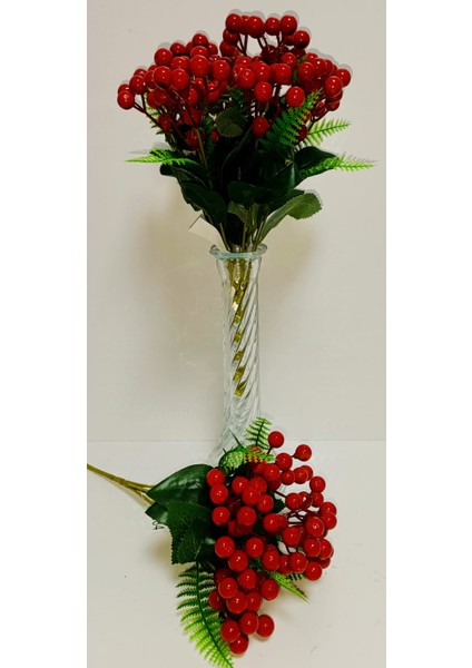 2 Demet, Yapay 1. Kalitecanlı Renk 30 cm 7 Dallı Kokina Çiçeği