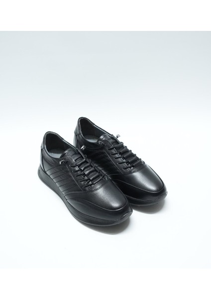Eymen Shoes Cilt Deri Günlük Erkek Ayakkabı, Siyah (Ladik)