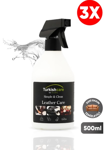 Deri Bakım ve Temizlik Spreyi 500 ml 3'lü Paket