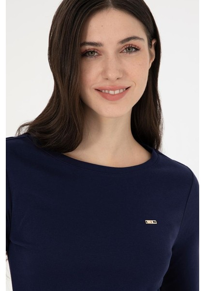 %100 Pamuk Bisiklet Yaka Kadın Sweatshirt modelleri