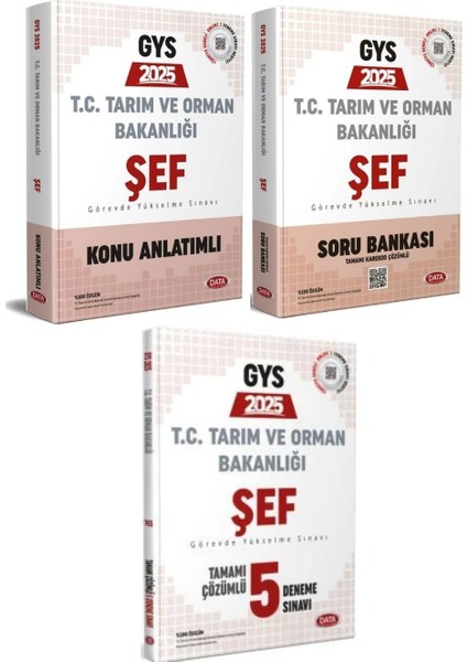 2025 GYS Tarım ve Orman Bakanlığı Şef Konu Anlatımlı - Soru Bankası - Deneme 3 Kitap