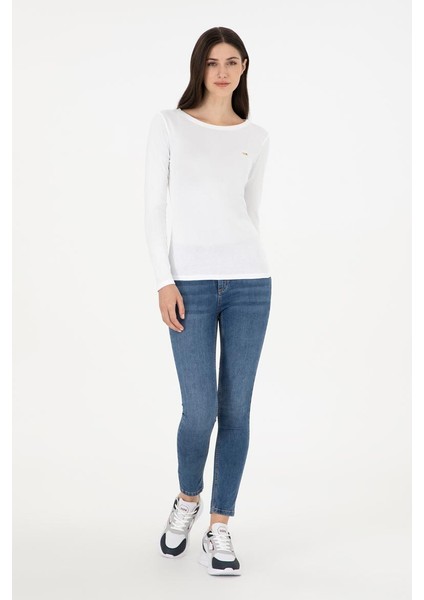 %100 Pamuk Bisiklet Yaka Kadın Sweatshirt fırsatları