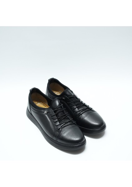 Eymen Shoes Cilt Deri Günlük Erkek Ayakkabı, Siyah (Ladik)