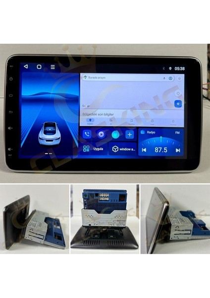 YT-4400 4/64GB Uyumlu Android Tek Din 10''inch Oto Araba Multimedya Teyp Car Play-Usb-Gps- Kamera