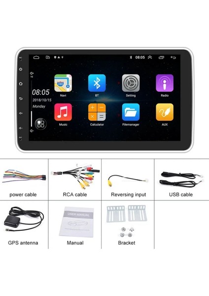 YT-4400 4/64GB Uyumlu Android Tek Din 10''inch Oto Araba Multimedya Teyp Car Play-Usb-Gps- Kamera fiyatları