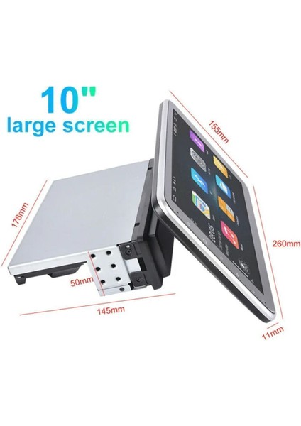 YT-4400 4/64GB Uyumlu Android Tek Din 10''inch Oto Araba Multimedya Teyp Car Play-Usb-Gps- Kamera fırsatları