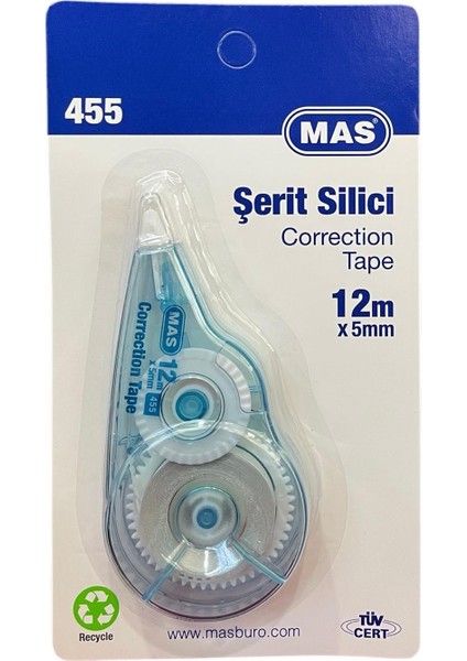 Mas Şerit Silici  5mm x 12 M 12'li ( 1 Paket )