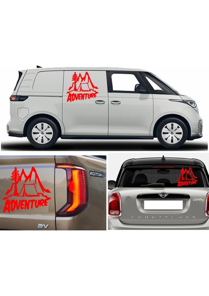 Kamp Çadır Dağ Orman 4x4 Offroad Adventure Sticker Araba Oto Karavan Etiket 02167