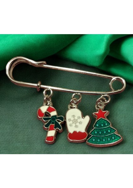 Yılbaşı Ağacı, Eldiven, Şeker Şeklindeki Iskoç Iğnesi Hediyelik Broş modelleri