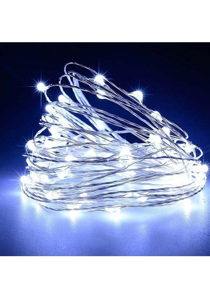 Beyaz Renk Tel LED Işık 5mt
