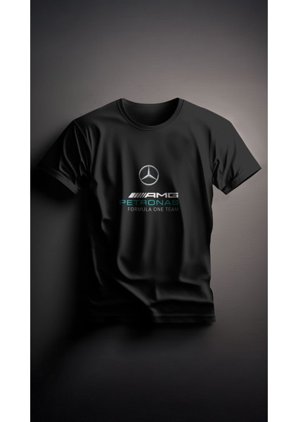 Baskılı Siyah Tişört Amg
