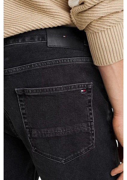 Erkek Denton Düz Paça Kot Pantolon - Siyah fırsatları