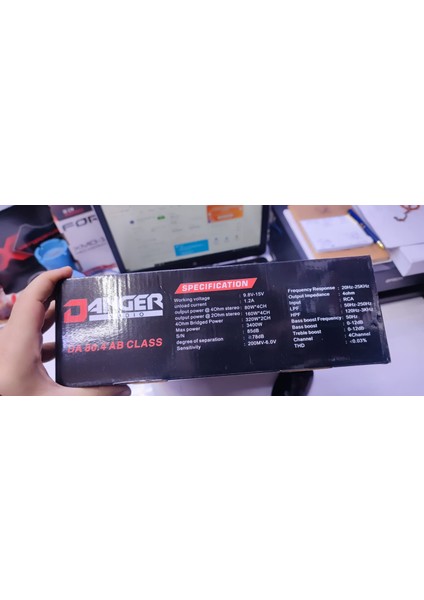 Danger Audıo DA80.4 Ab CLASS3400 Watt 4X80 Rms 2 Yıl Garantili 4 Kanallı Amfi