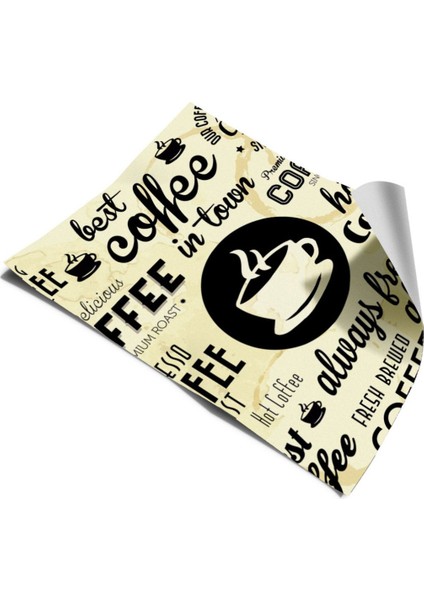 Mutfak Duvar Kaplama Folyo Kendinden Yapışkanlı Coffee 50 cm x 300 cm