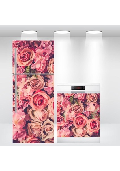 Buzdolabı ve Bulaşık Makinesi Kapak Sticker Folyosu Gül
