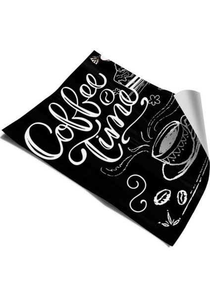 Buzdolabı ve Bulaşık Makinesi Coffee Time Kendinden Yapışkanlı Kapak Folyo Kaplama