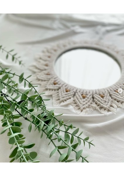 Makrome Dekor Doğal Ev Duvar Salon Dekor Aynalar Uygun El Yapımı fiyatları