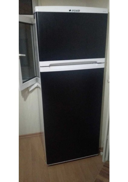 Siyah Buzdolabı ve Bulaşık Makinesi Kapak Sticker Kendinden Yapışkanlı Folyo Kaplama fırsatları