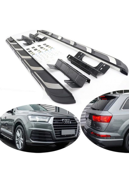 Audi Q7 Uyumlu 2016 Sonrası Yan Basamak Square Style Parça