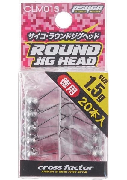 Psycho Round Lrf Jig Head 1.5 gr Ekonomik Paket