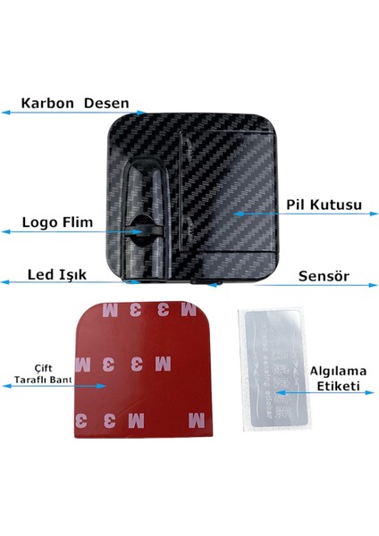 Melek Kanatlı Pilli Kapı Altı Sensörlü Logo