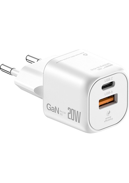 Hi20 Mini Cold 20W Gan Seyahat Şarj Aleti USB A+Usb C