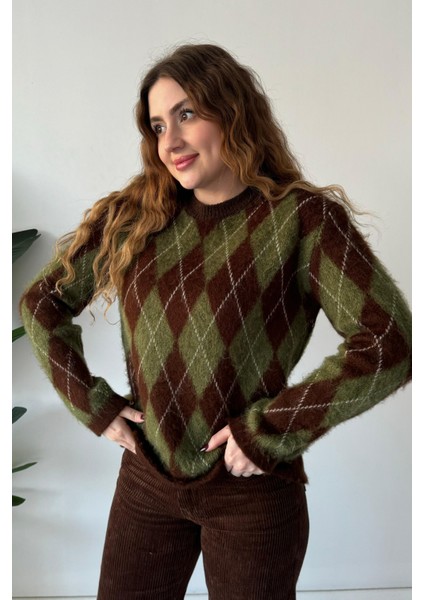 Baklava Desenli Kazak Haki