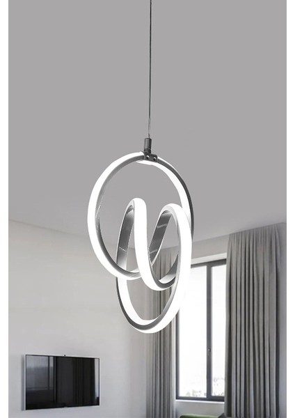 Imza Modern Gri Kasa Beyaz Işık LED Avize Imza Ledli Avize fırsatları