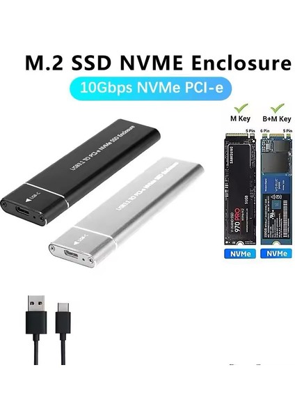 BS-M2 USB 3.1 Type-C To Pcı-E Express Nvme SSD M.2 M-Key Hard Disk Kutusu