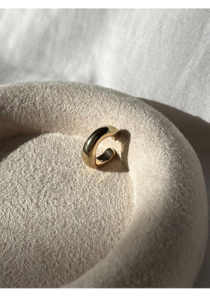 Nature Çelik Düz Gold Earcuff