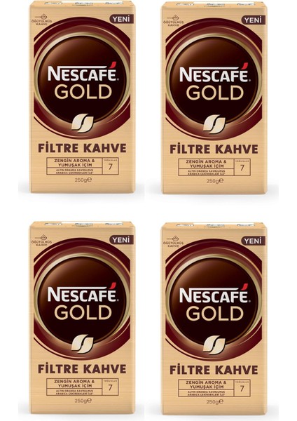 Gold Filtre Kahve 250 gr x 4 Adet