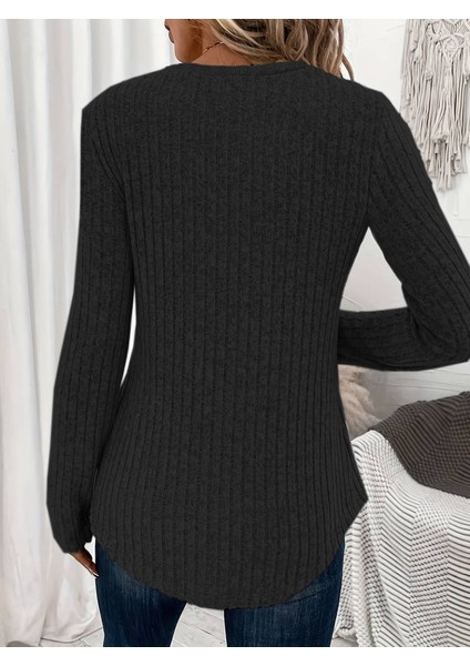 Kadın Uzun Kollu V Yakalı Düğmeli Şardonlu Kaşkorse Bluz fiyatları