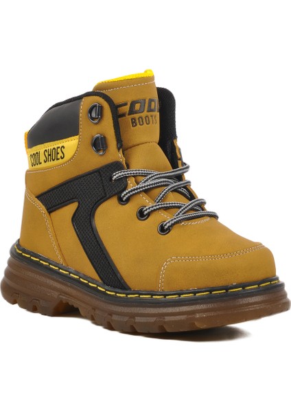 Sarı Fermuarlı Unisex Çocuk Bot Cane F