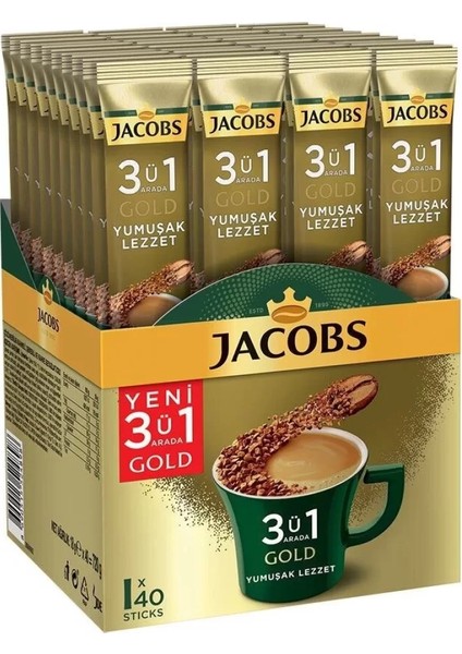 3ü1 Arada Gold Yumuşak Lezzet Kahve 18 gr x 40 Adet