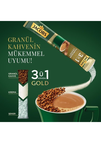 3ü1 Arada Gold Yumuşak Lezzet Kahve 18 gr x 40 Adet