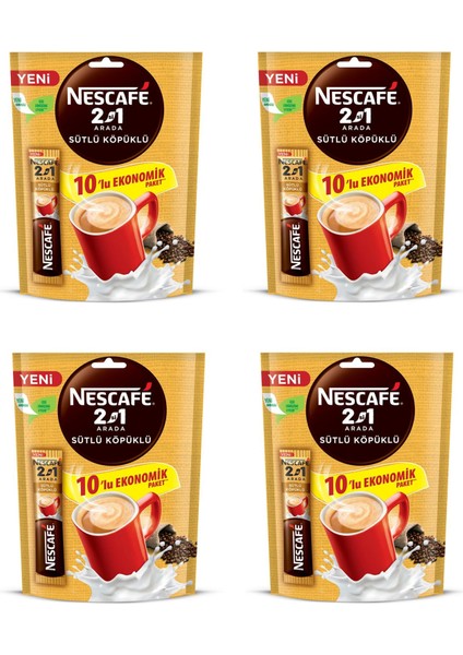 2si1 Arada Sütlü Köpüklü Kahve 10 gr x 40 Adet
