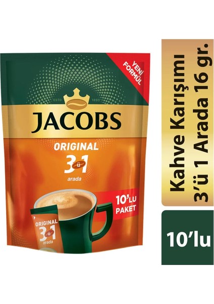 3ü1 Arada Orijinal Kahve 16 gr x 10 Adet