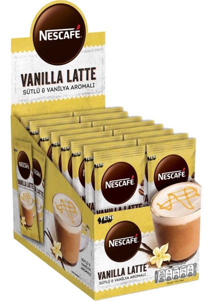 Vanılla Latte Sütlü Vanilya Aromalı 14,5 gr x 24 Adet