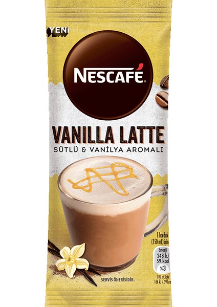 Vanılla Latte Sütlü Vanilya Aromalı 14,5 gr x 24 Adet